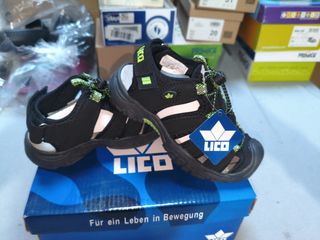 Zapatillas LICO niño negro y verde