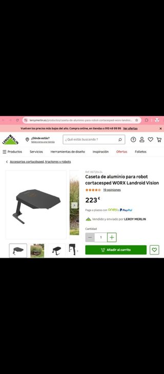 Caseta de aluminio para Cortacésped WORX
