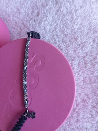 Pulsera Tous Oro 18 k con diamantes negros. 