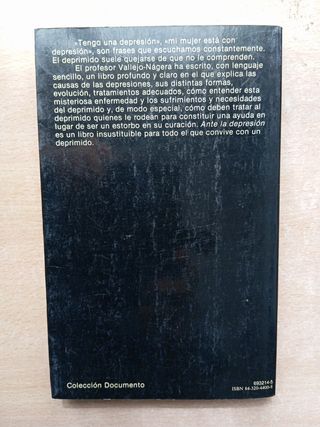 Ante la depresión. Juan Antonio Vallejo-Nagera. 