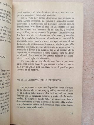 Ante la depresión. Juan Antonio Vallejo-Nagera. 