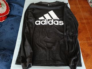 Sudadera Adidas Negra Logo Grande