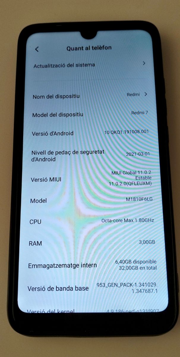 Móvil Xiaomi Redmi 7 Negro en buenas condiciones