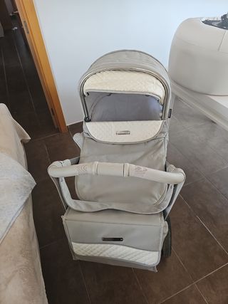 Cochecito Bebecar Hip-op xl gris y blanco