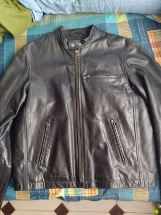 Cazadora de CUERO vintage Redskins Talla L