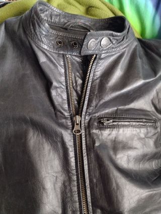 Cazadora de CUERO vintage Redskins Talla L