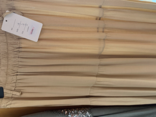 Falda larga beige