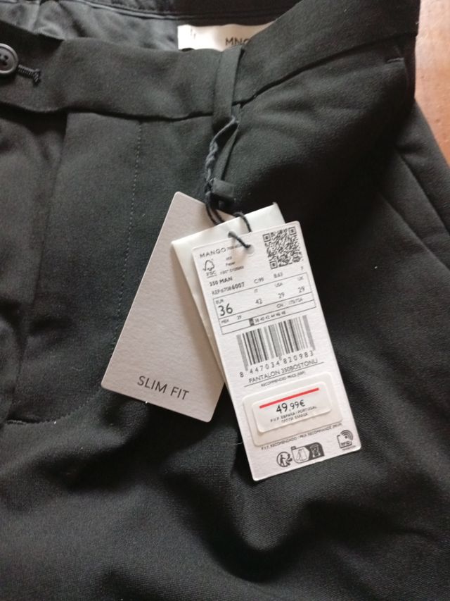 Pantalón de pinzas negro