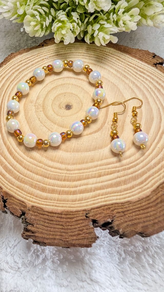 Conjunto Joyería Tornasol y Dorado