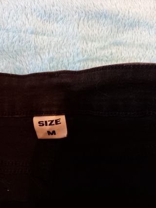 Falda pantalón tejana negra