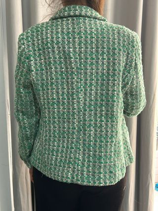 Chaqueta verde blanco m/l
