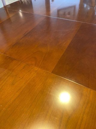 Mesa de comedor de madera maciza extensible