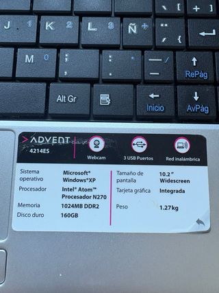 Advent 4214s NetBook Intel Atom