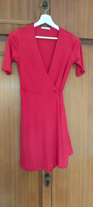 Vestido cruzado rojo