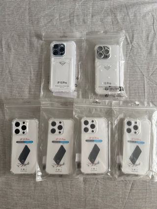 6x Fundas transparentes iPhone 15pro