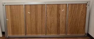 Puertas correderas madera con detalles metálicos