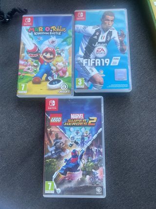 Juegos Nintendo Switch: Mario+rabbids,Fifa 19,lego