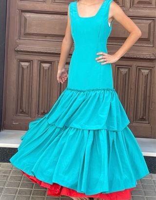 traje de flamenca talla 36 con tela para sacar 