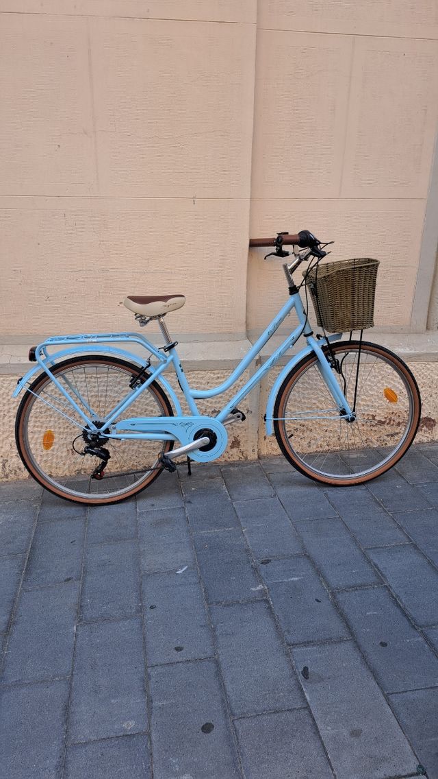 Bicicleta de paseo azul