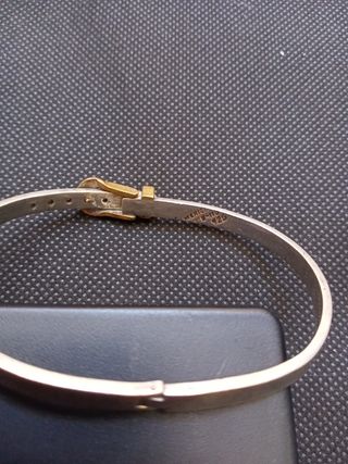 Pulsera de plata 925, rígida en forma de cinturón