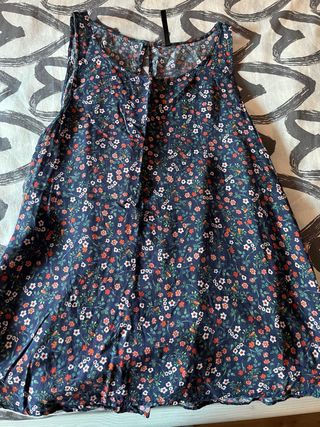 Camiseta tirantes floral azul talla L