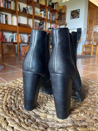 Botín tacón plataforma negro talla 39