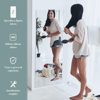 Specchio da Parete 110 x 38 cm, Specchio Rettangol