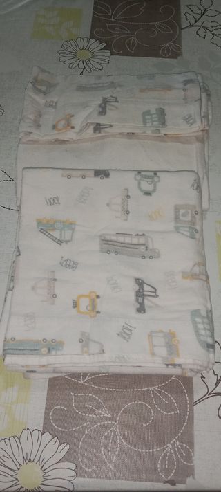 Conjunto sábanas franela cuna 60x120