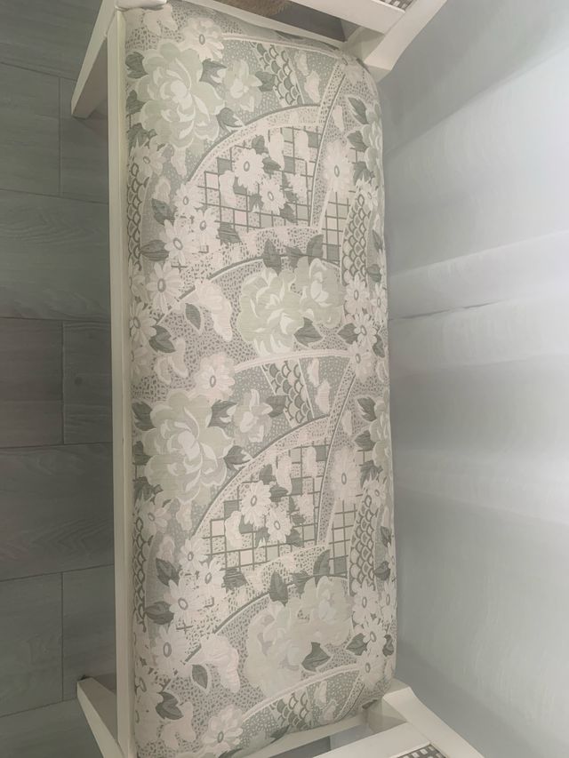 Banco tu y yo blanco y tela