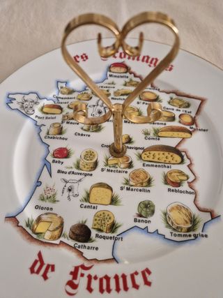 Fuente porcelana con asa Les Fromages de France