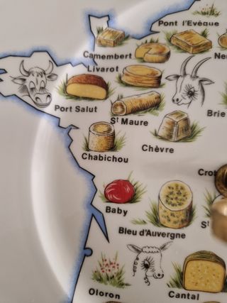 Fuente porcelana con asa Les Fromages de France