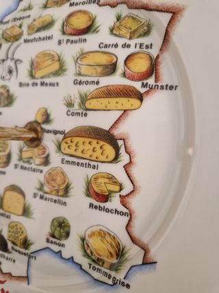 Fuente porcelana con asa Les Fromages de France