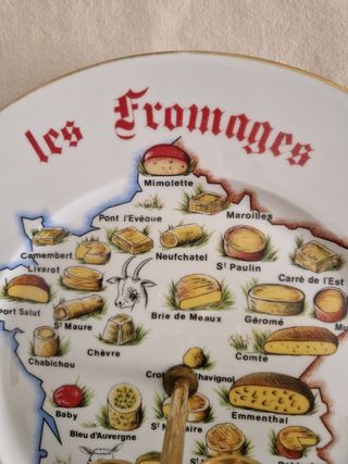 Fuente porcelana con asa Les Fromages de France