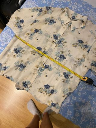 Camisa Vintage Estampada Manga Larga