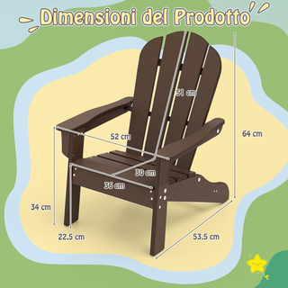 Sedia Adirondack per Bambini da Giardino, Sedie Er