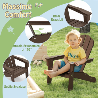 Sedia Adirondack per Bambini da Giardino, Sedie Er