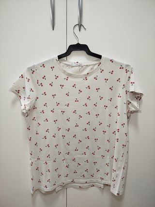 Camiseta Easy Wear estampado cereza  talla L
