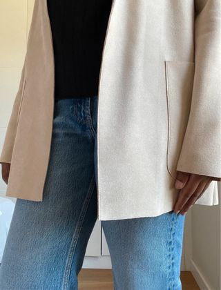 Chaqueta Zara ante beige