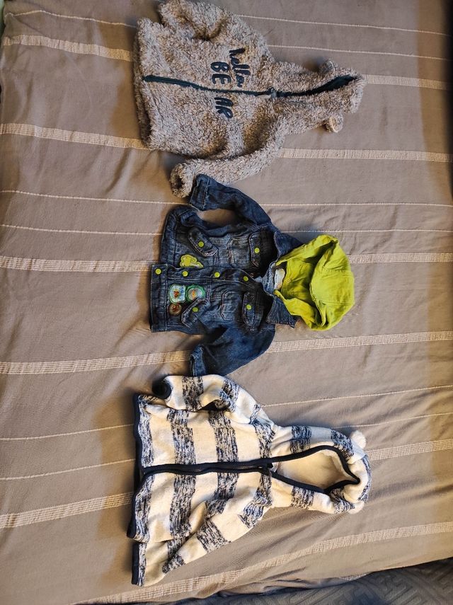3 chaquetas bebé talla 62/68