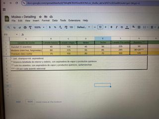 limpieza y detallado de automóviles