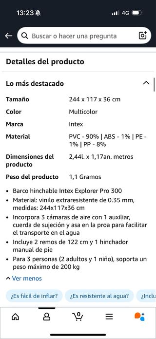 Barco Hinchable Explorer Pro 300