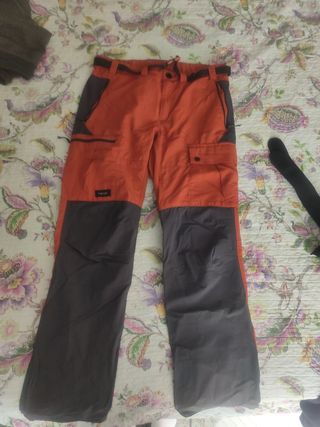 Pantalón de trabajo t42 naranja y gris