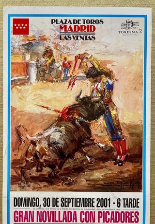 CARTEL DE TOROS DE MADRID 30/9/2001
