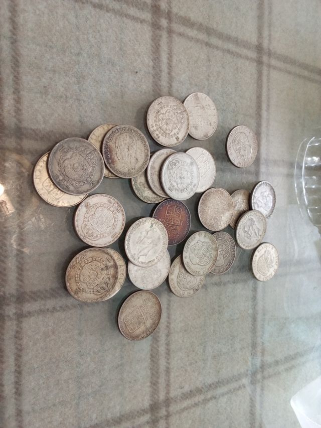 Lote monedas plata extranjeras