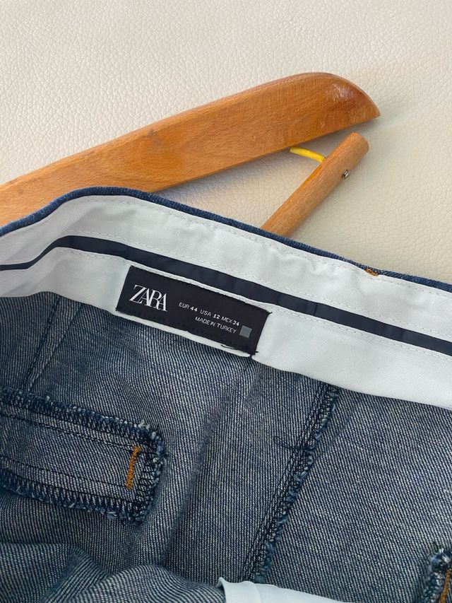 Pantaloni Zara effetto denim blu