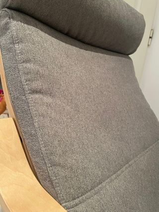 Sillón mecedora Ikea madera gris
