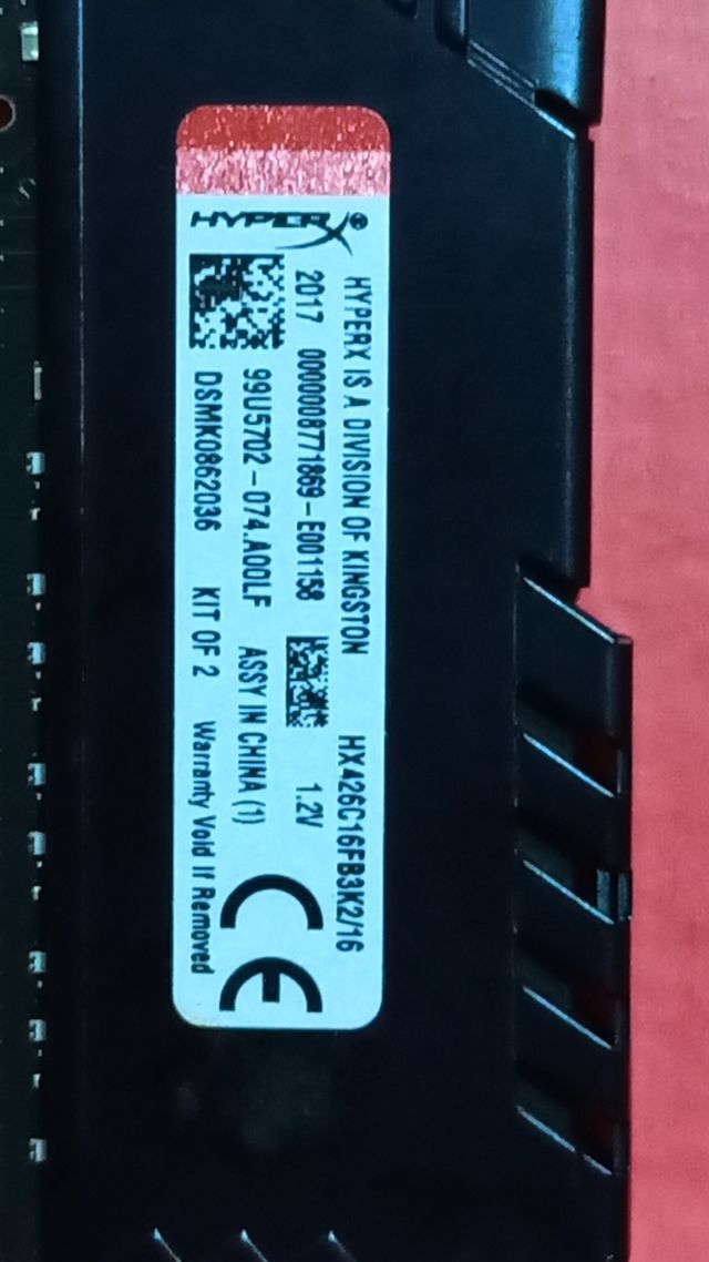 Memoria RAM HyperX DDR4 PC HX426C16FB3K2/16