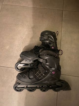 Patines en línea negros talla 80 mm
