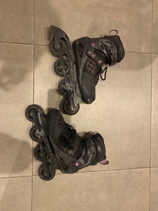Patines en línea negros talla 80 mm