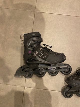 Patines en línea negros talla 80 mm